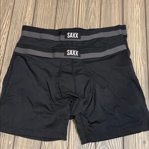 SAXX Men's Sport Mesh 2 Pair Size L Black Boxer Briefs